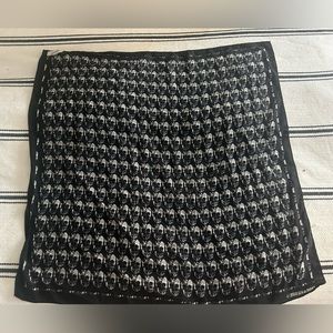 Rare Zadig and Voltaire silk skull scarf